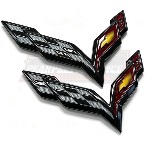 Front rear emblem - front, for