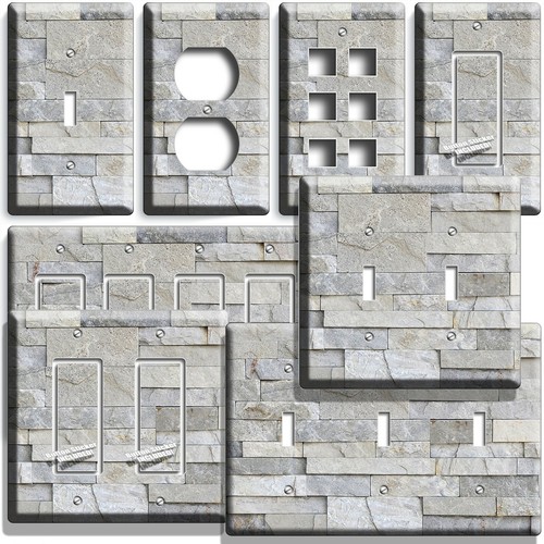 Rustic gray stacked stone - rustic,