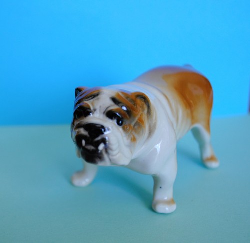Porcelain figurine dog english - figurine,