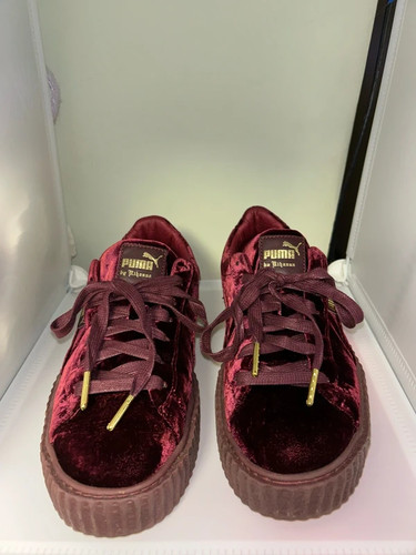 Maroon velvet fenty puma - maroon,
