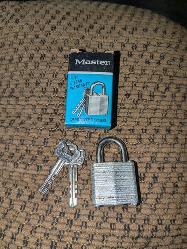 Vintage master lock - lock, laminated