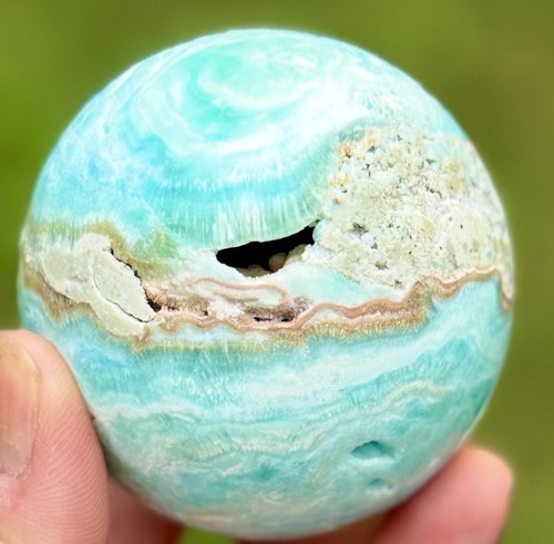 Hemimorphite sphere 67mm 383g - hemimorphite, 67mm/383g