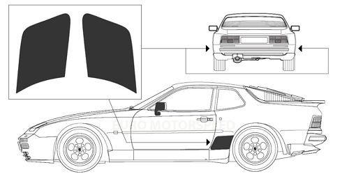 Porsche 944s matte - 83-91, black