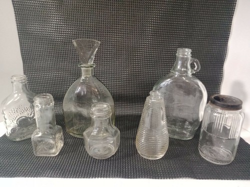 Vintage glass bottles anchor - vintage,