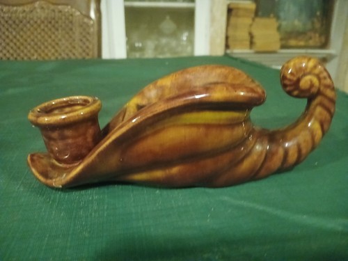 Cornucopia candle holder - cornucopia,