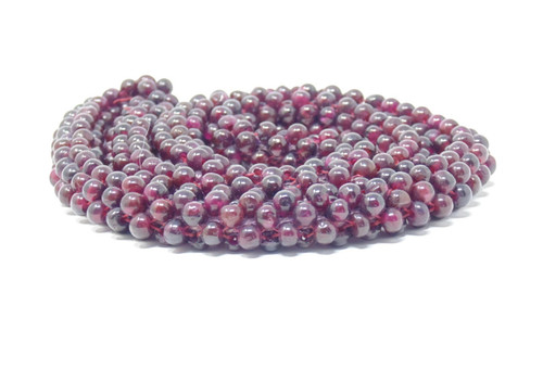Vintage red garnet - garnet, rope