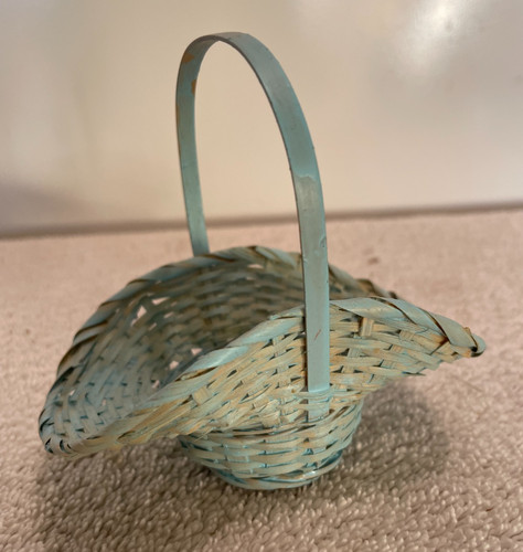 Small woven basket handle - small, w/handle