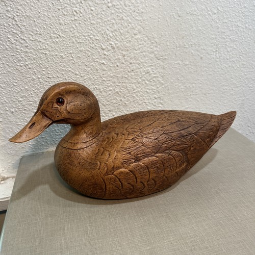 Vintage duck decoy - decoy, detailed