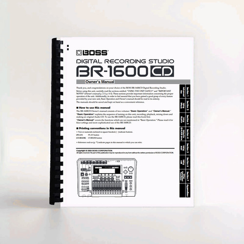 Boss 1600cd instruction - boss, br-1600cd