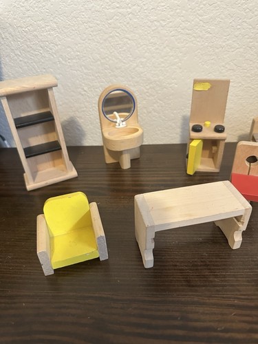 Vintage wood dollhouse - vintage,