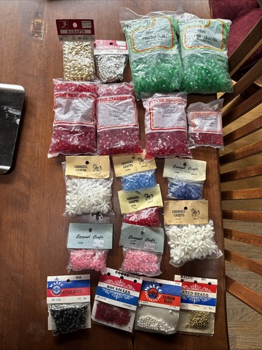 Vintage beads plastic metal - vintage,
