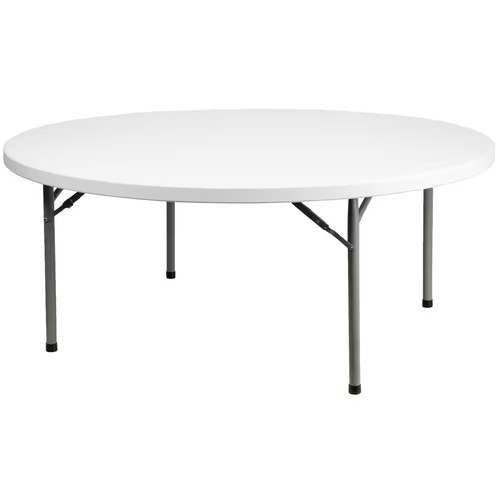 White elon round plastic - white,
