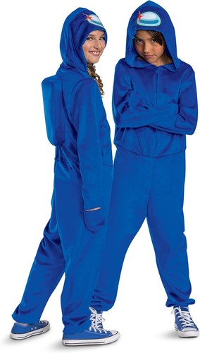 Blue impostor hooded jumpsuit - impostor,