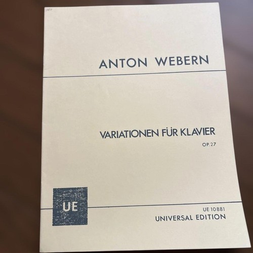 Webern piano variations 27 - variations,