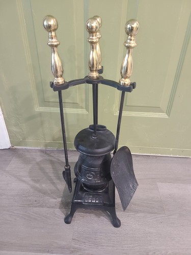 Vintage ornate pot belly stove - vintage,