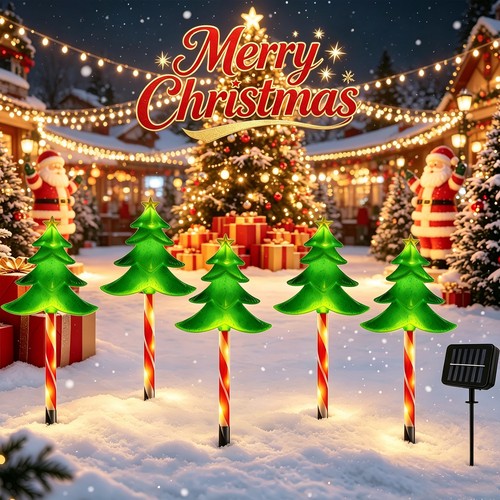5pcs christmas pathway lights - 5pcs,