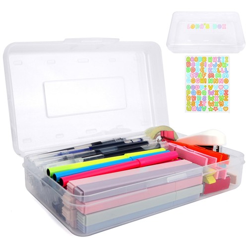 Large clear pencil case - clear, for
