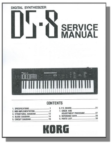 Korg service manual - korg, ds-8