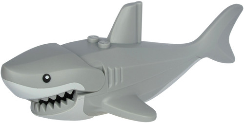 Lego giant great white - white, shark