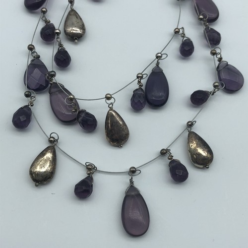Fun purple glass teardrop - purple,
