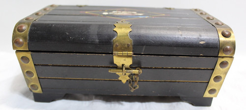 Vintage wood brass jewelry - wood, &