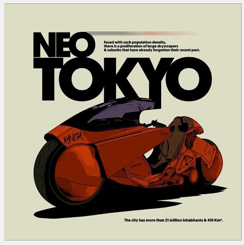 Akira neo tokyo kaneda bike - tokyo,