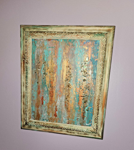 "Abstract glam patina"
