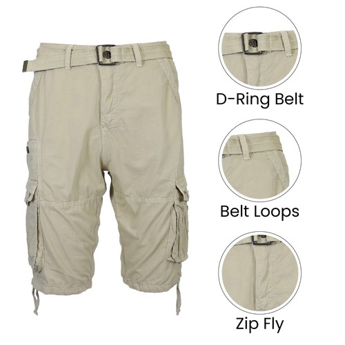 Men distressed cotton cargo - distressed,