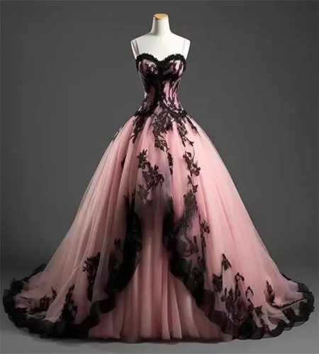 Retro black pink wedding - /,