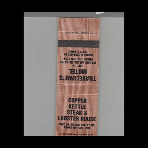 Matchbook cover copper - matchbook, kettle