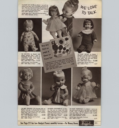 1967 paper mattel doll - paper, ad
