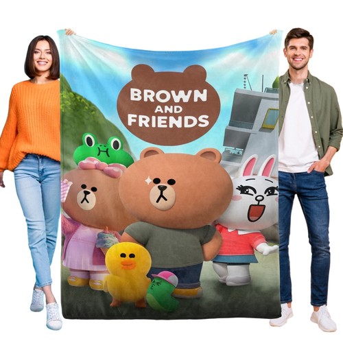 Brown and friends blanket - brown,
