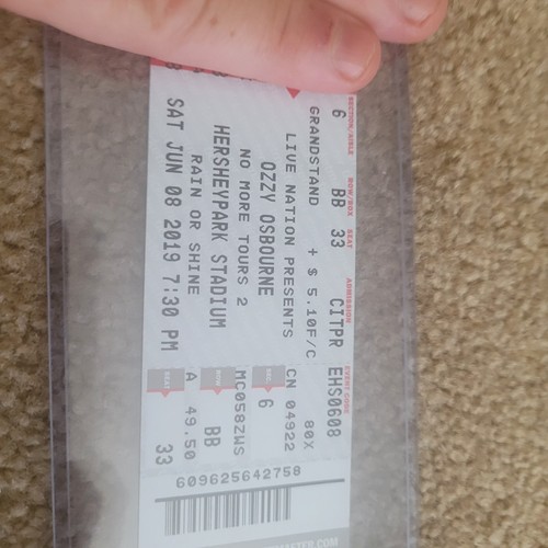 Ozzy osbourne ticket - ozzy, stub