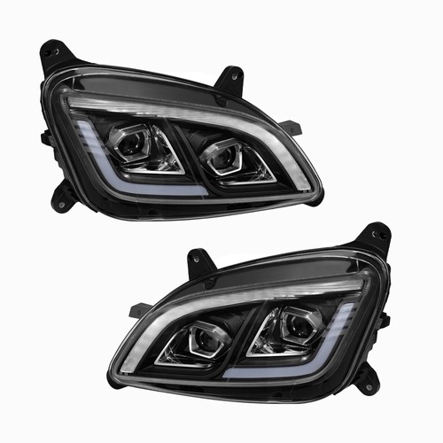 Pair black projector headlight - pair,