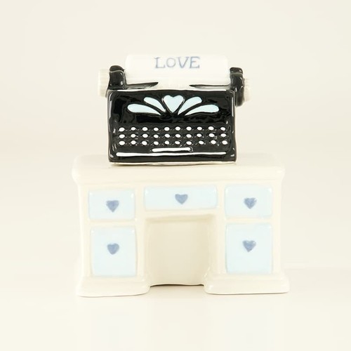 Typewriter desk ceramic salt - typewriter,
