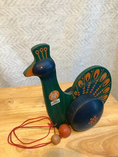 Antique wooden pull toy