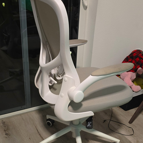 White gray swivel office - swivel,