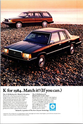 Plymouth reliant original - k,