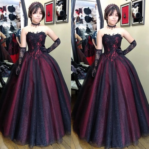 Gothic black and - red, wedding