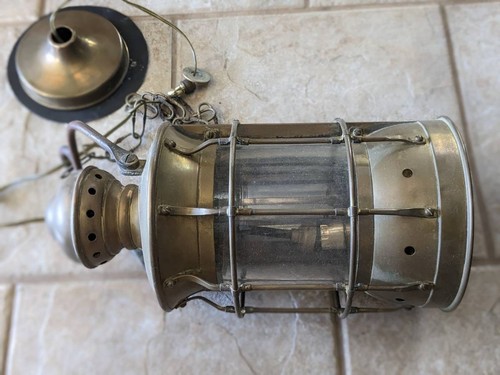 Pair vintage ship - pair, lantern
