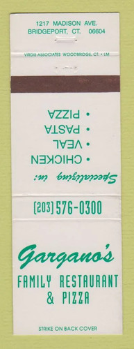 Matchbook cover gargano - matchbook,