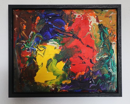Abstract acrylic paintings - paintings, on