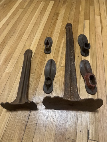 6pc antique cast iron - antique,