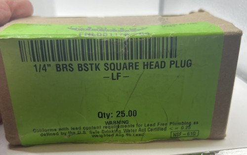 Merit npt brass plug - 1/4″,