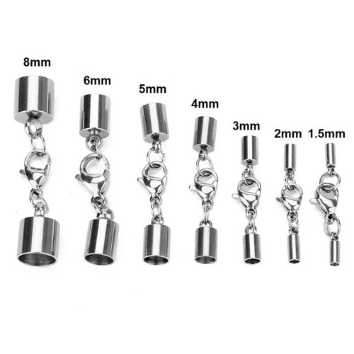 End cap clasps stainless - end,
