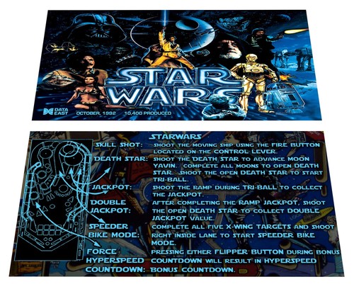 Data east star wars pinball - data,