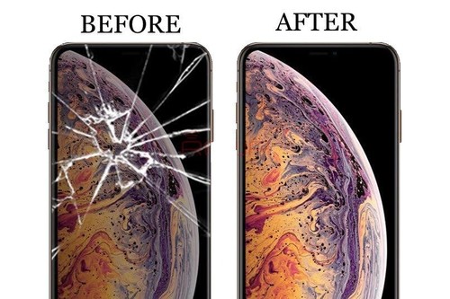 Iphone max cracked screen - cracked,