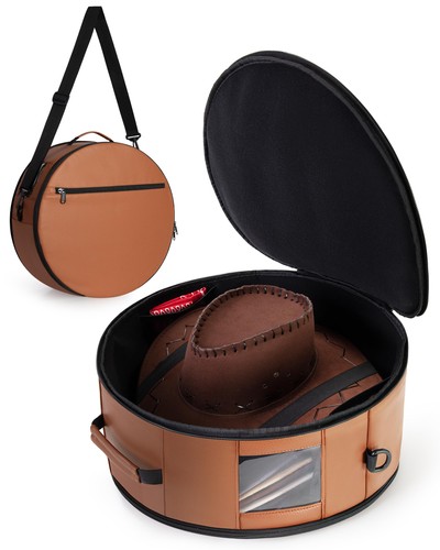 Vegan leather hat box fits - vegan,