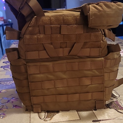 Brown molle tactical plate - brown,