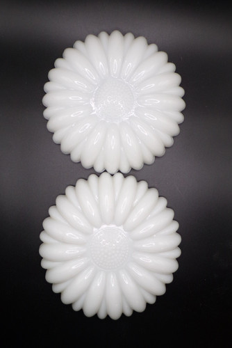 Vintage milk glass sunflower - vintage,